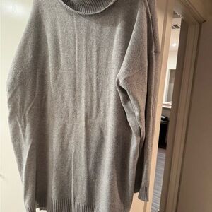 Cozy Gray Knit Sweater dress